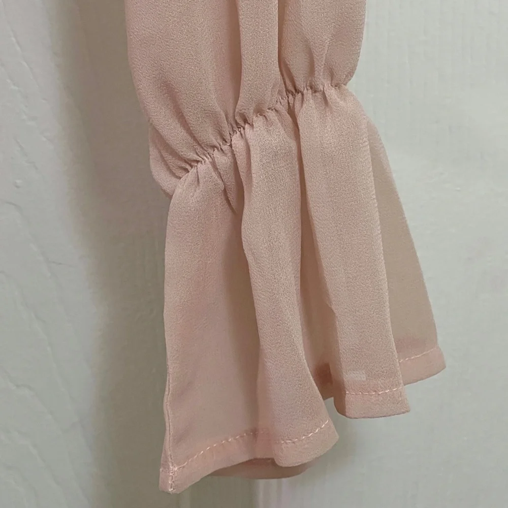 Nasty Gal Ruffle Chiffon Tie Front Blouse - Picture 10 of 15